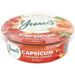 Yumi's Roasted Capsicum & Cashew Dip 200g