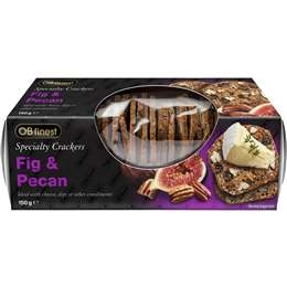 Ob Finest Speciality Crackers Fig & Pecan 150g