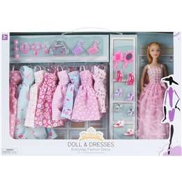  Doll & Dresses Accessories Set Assorted Each