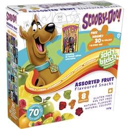 Iddy Biddy Fruit Snacks Assorted Flavours 160g 8 Pack