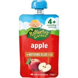 Rafferty's Garden Apple Puree And Nothing Else Baby Food Pouch 4+ Months 120g