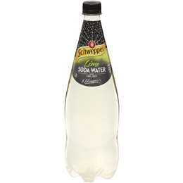 Schweppes Lime Soda Water With Lime Juice Bottle 1.1l