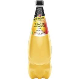 Schweppes Orange Mango Natural Mineral Water Bottle 1.1l