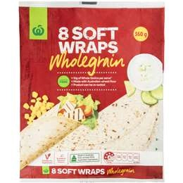 Woolworths Wholegrain Wrap 8pk 360g