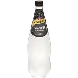 Schweppes Soda Water Bottle Classic Mixers 1.1l