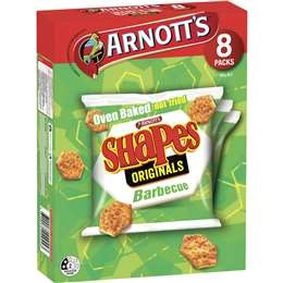 Arnott's Shapes Multipack Cracker Biscuits Barbecue 8 Pack