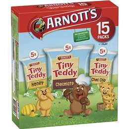 Arnott's Tiny Teddy Variety Multipack Biscuits 15 Pack