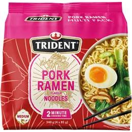 Trident Ramen Instant Noodles Pork Flavoured 340g