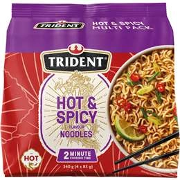 Trident Instant Noodles Hot & Spicy Flavoured 340g