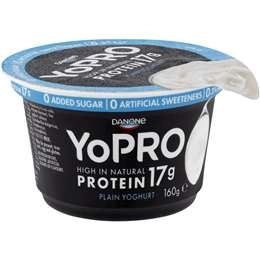 Danone Yopro Yoghurt Plain 160g