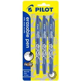 Pilot Frixion Ball Erasable Gel Pen 0.7mm Blue 3 Pack