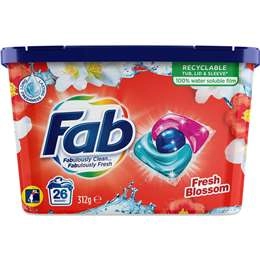 Fab Laundry Capsules Fresh Blossoms 26 Pack