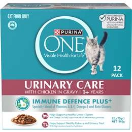 Purina One Cat Food Urinary Care Chicken In Gravy 70g X 12 Pack