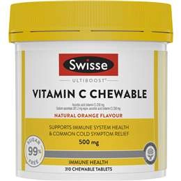 Swisse Ultiboost Vitamin C Chewable Tablets 500mg 310 Tablets