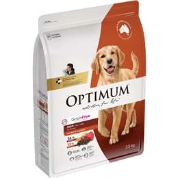 Optimum Grain Free With Beef & Vegetables Dry Dog Food 2.5kg