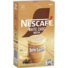 Nescafe White Chocolate Mocha Tim Tam Coffee Sachets 8 Pack