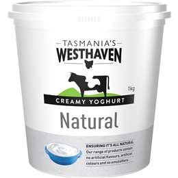 Tasmania's Westhaven Creamy Natural Yoghurt 1kg