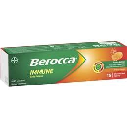 Berocca Immune Daily Defence Effervescent Tablets 15 Pack