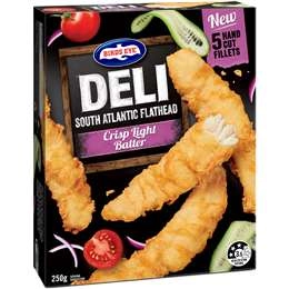 Birds Eye Deli South Atlantic Flathead Crisp Light Batter 250g