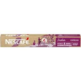 Nescafe Farmers Origin Pods India Espresso Coffee Capsules 10 Pack