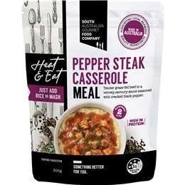 South Australian Gourmet Food Company Pepper Steak Casserole Meal 300g