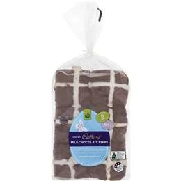 Woolworths Cadbury Chocolate Hot Cross Buns 6 Pack