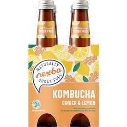 Nexba Kombucha Ginger & Lemon  330ml X 4 Pack