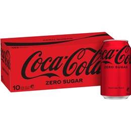 Coca-cola Zero Sugar Soft Drink Multipack Cans 10 X 375ml