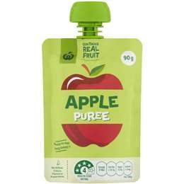 Woolworths Apple Puree In Pouch 90g