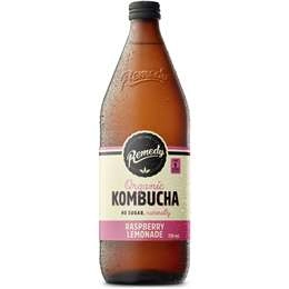 Remedy Organic Kombucha Raspberry Lemonade 750ml