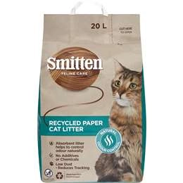 Smitten Recycled Paper Cat Litter 20l