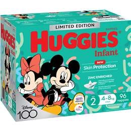 Huggies Infant Nappies Size 2 96 Pack