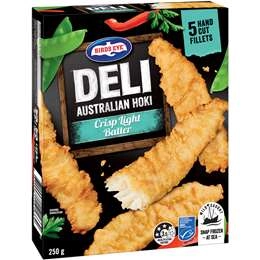 Birds Eye Deli Hoki Fillets Lightly Battered 250g