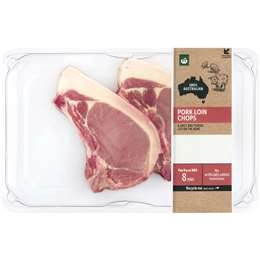 Woolworths Pork Loin Chop Medium  200g - 600g