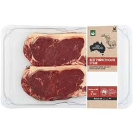 Woolworths Beef Porterhouse Steak Medium 290g - 750g