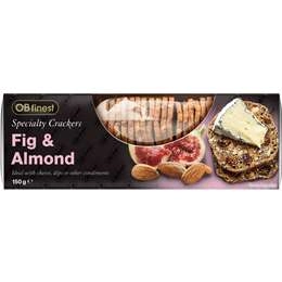 Ob Finest Specialty Crackers Fig & Almond 150g