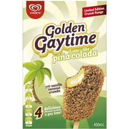 Golden Gaytime Ice Cream Pina Colada 4 Pack 400ml