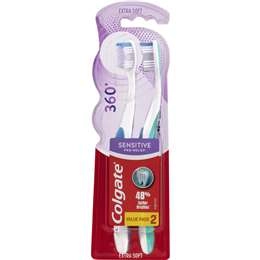 Colgate Toothbrush 360 Pro-relief Teeth Pain Soft 2 Pack