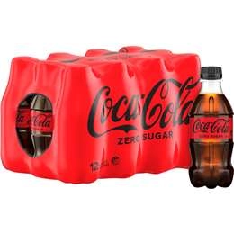 Coca-cola Zero Sugar Soft Drink Mini Bottles 12 X 300ml