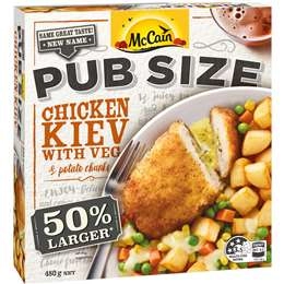 Mccain Pub Size Chicken Kyiv Frozen Meal 480g