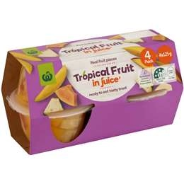 Woolworths Tropical Fruit In Juice  4 Pack