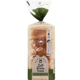 Woolworths Soft White Toast Bread  650g