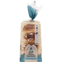 Woolworths Soft White Sandwich Bread  650g