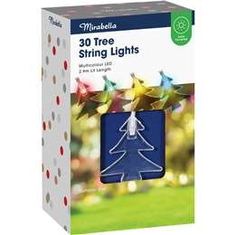 Mirabella Christmas 30 String Lights 2.9m Solar Tree Each