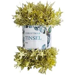 Christmas Tinsel Gold 4m  Each