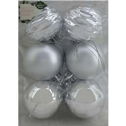 Christmas Fairytale Baubles Silver  12 Pack