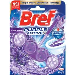 Bref Purple Active Lavender Toilet Cleaner Block 50g