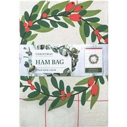 Christmas Printed Ham Bag 41cm X 61cm Each