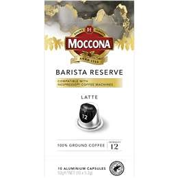 Moccona Barista Reserve Capsules Extra Dark Roast Espresso 10 Pack