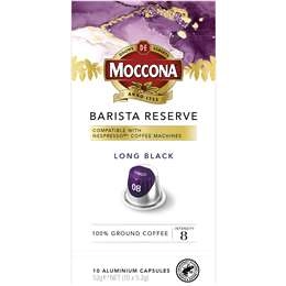 Moccona Barista Reserve Capsules Medium Roast Lungo 10 Pack